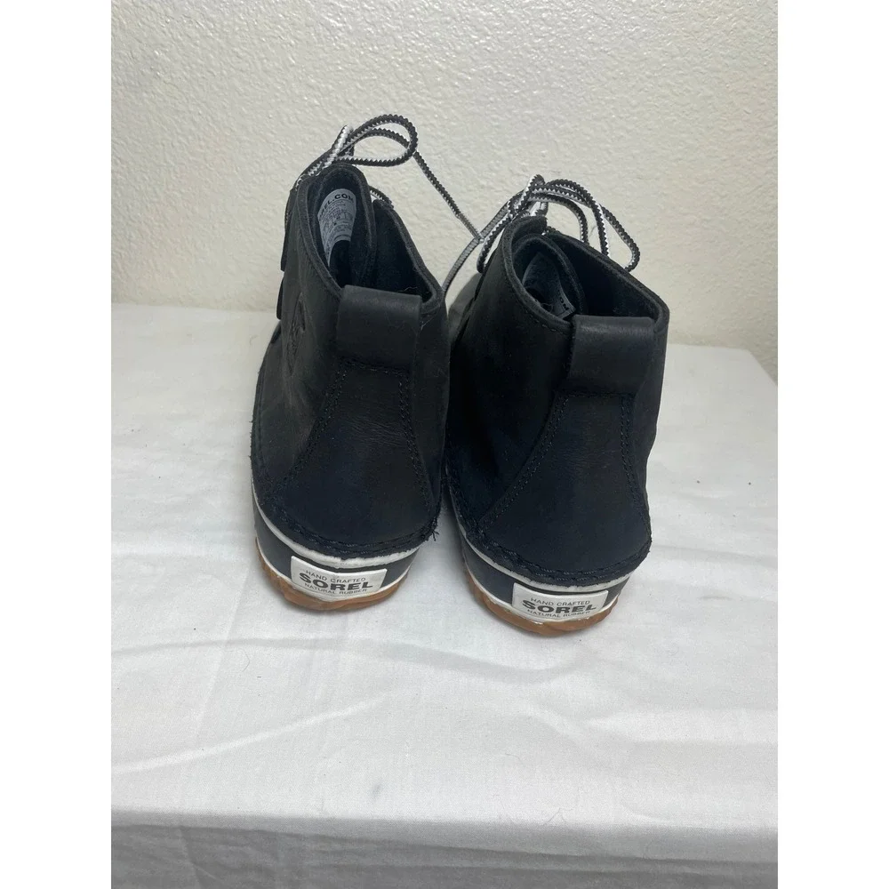 Sorel Womens Out N About Plus Duck‎ Boots Size 9 Black Waterproof Leather Ankle